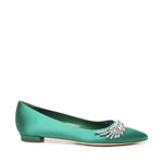 Ballerine Pluma in raso con fibbia gioiello 124-2671-0005 -3206 MANOLO BLAHNIK 