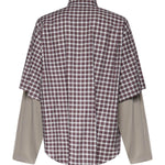 Camicia Wrong Sleeve in popeline check 866543 TUM176011 BALENCIAGA 