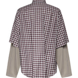 Camicia Wrong Sleeve in popeline check 866543 TUM176011 BALENCIAGA 