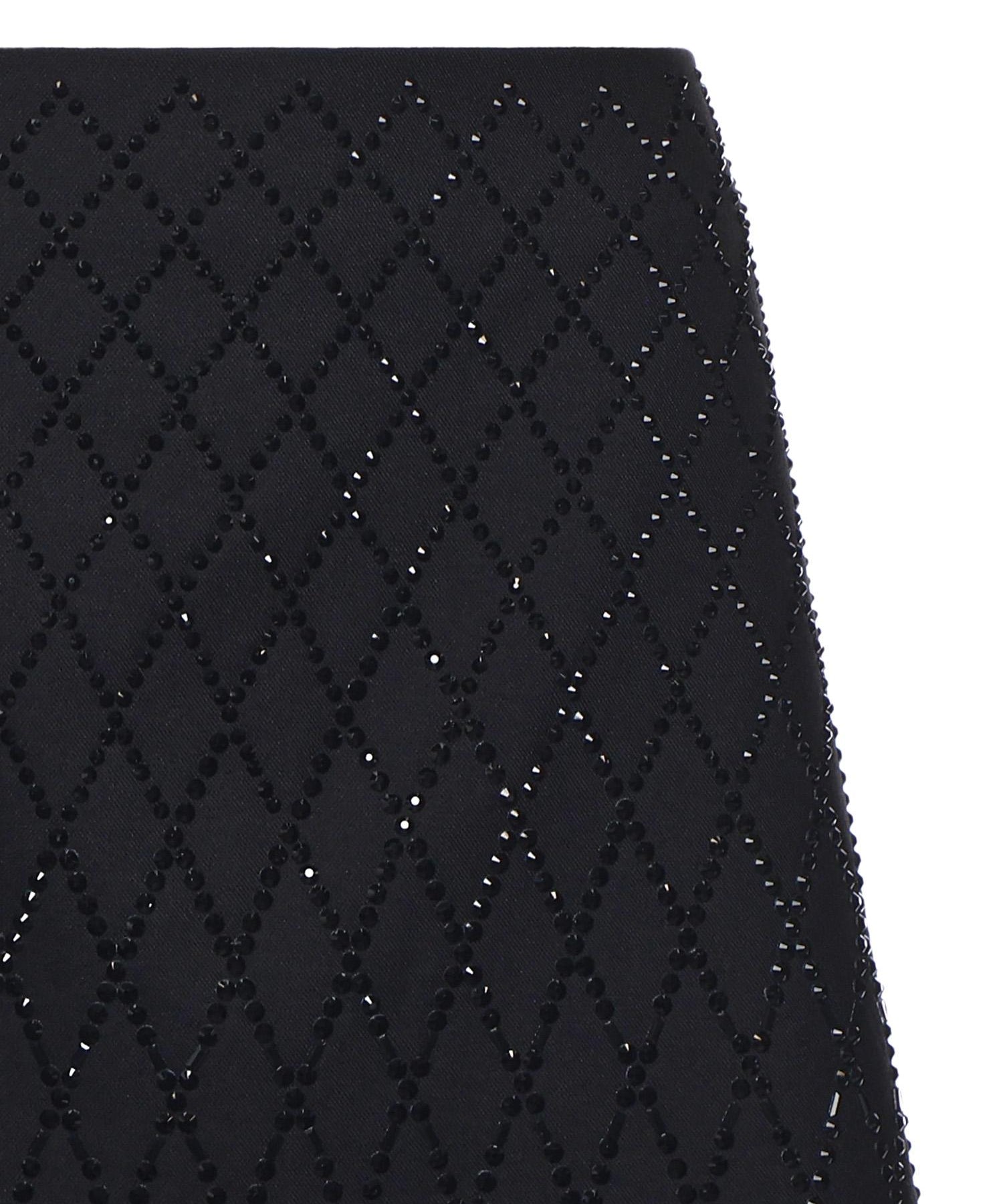 Minigonna con strass 105496 A2POZ99 PINKO 