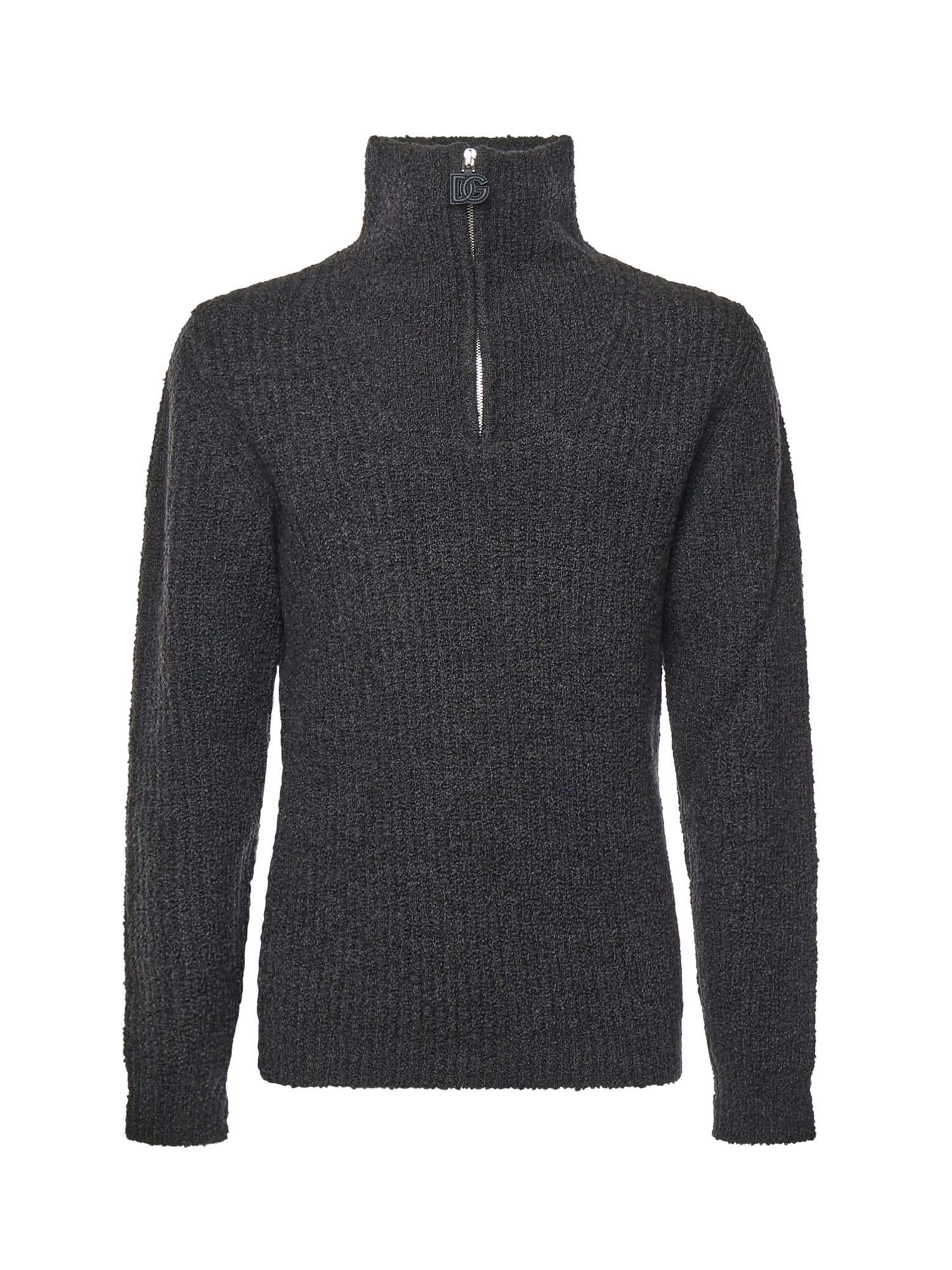 Maglia collo alto con zip<BR/> GXW66T JAMEWN0542 DOLCE & GABBANA 