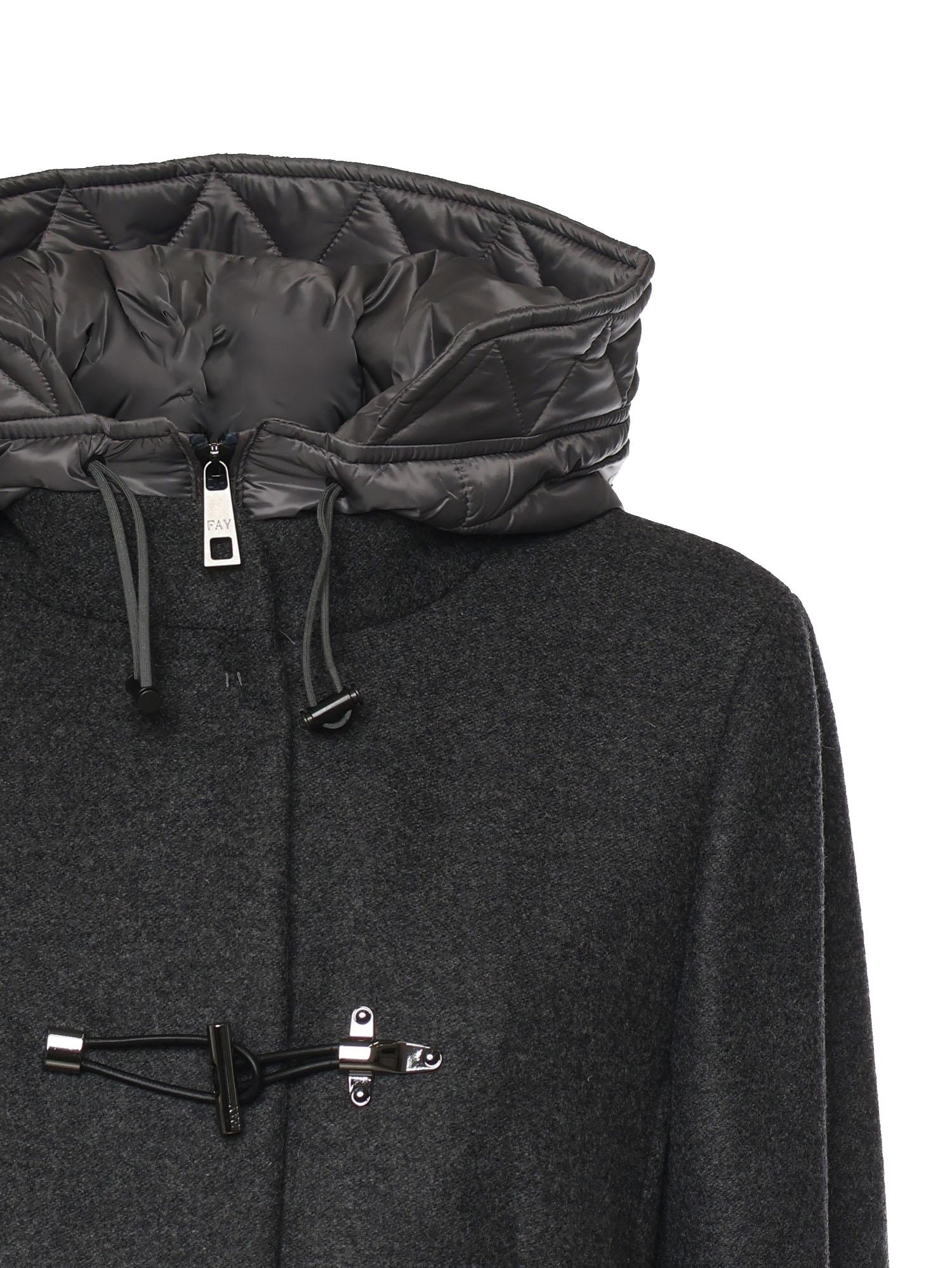 Toggle Coat in panno di lana mélange<BR/> NAW59513430XMY B803 FAY 