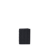 Porta carte Intrecciato in pelle con patta 749417 VCPQ48803 BOTTEGA VENETA 
