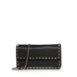 Portafoglio con catena Rockstud in vitello granato 7W2P0S61 VSH0NO VALENTINO GARAVANI 