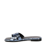 Sandali piatti Miryam<BR/> MIRYAM RETTILE JEANS GIULIANO GALIANO 