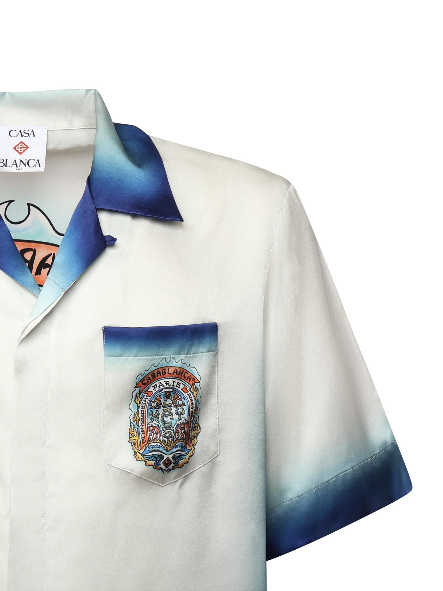 Camicia "Casa Way Skate" in seta UMS25SH03 03 CASABLANCA 