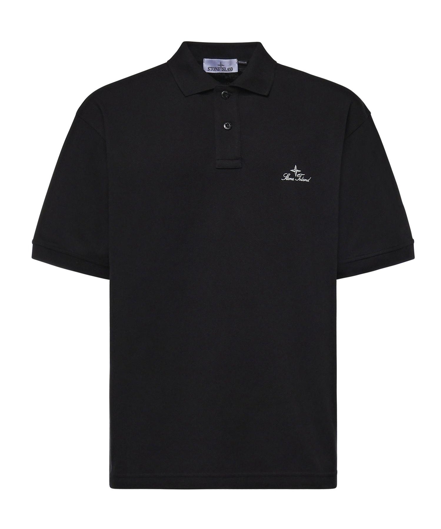 Polo con ricamo logo in piqué di cotone L1S152200001 S0039V0029 STONE ISLAND 