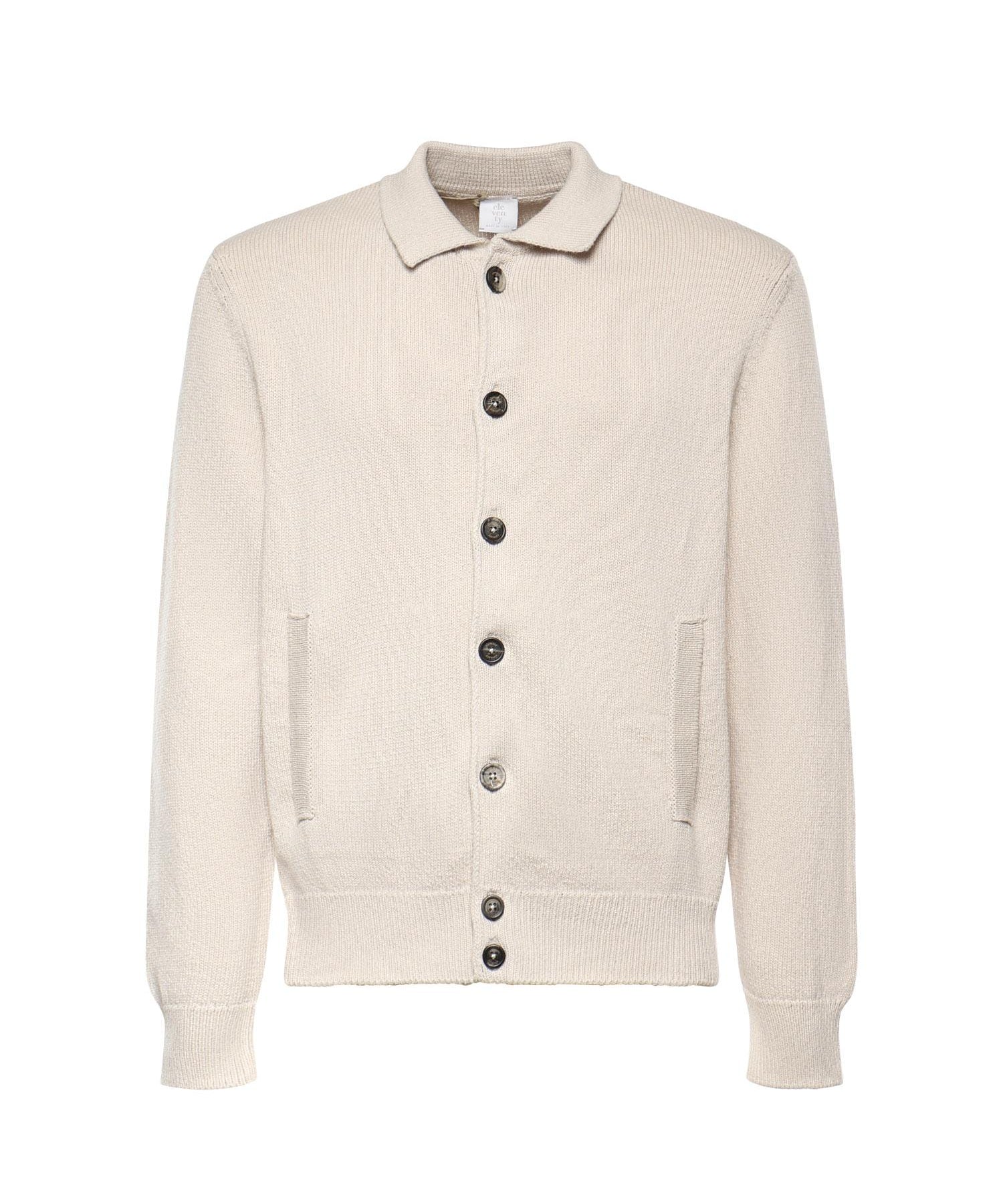Cardigan in cotone e seta M76MAGM15MAG0M006 02 ELEVENTY 