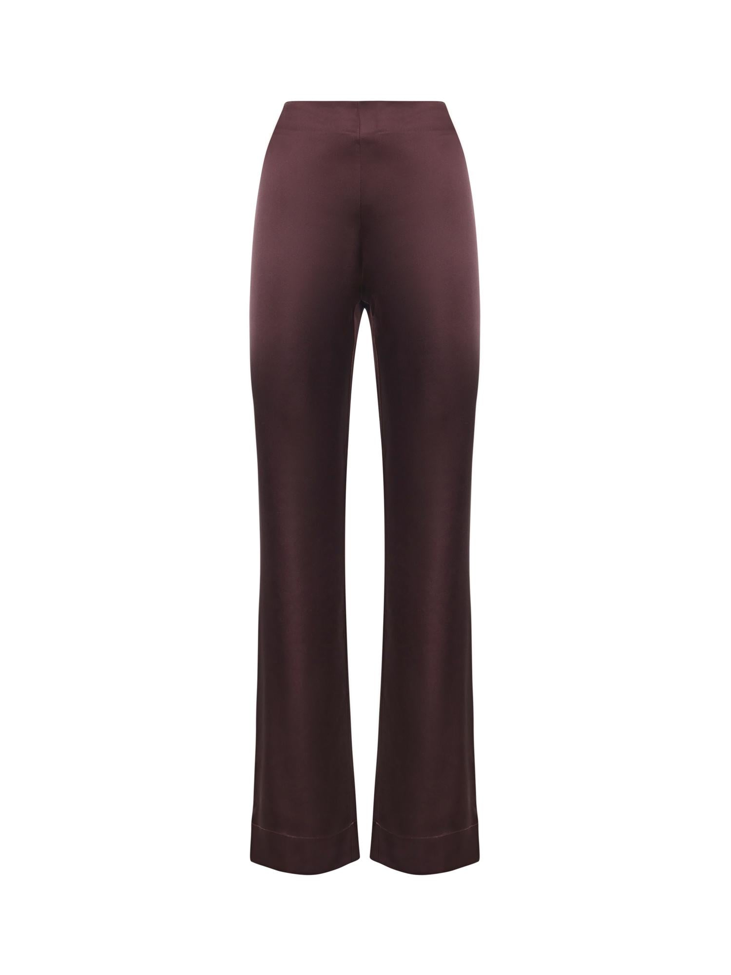 Pantaloni svasati in satin 106434 A361R57 PINKO 
