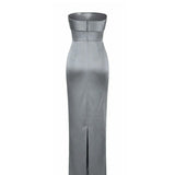 Abito lungo Rhea in raso NA00201890806  THE NEW ARRIVALS ILKYAZ OZEL 