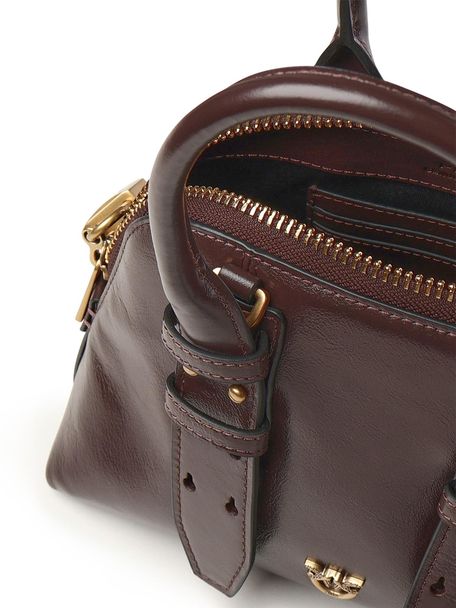 Borsa a mano piccola Escape Bag in pelle 105333 A2VWLA7Q PINKO 