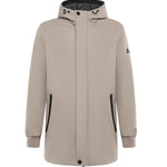 Parka con cappuccio e logo HE9440013 BEIGE HESKIMO 