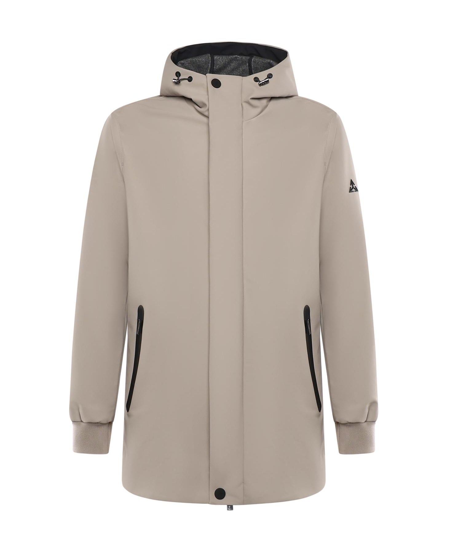 Parka con cappuccio e logo HE9440013 BEIGE HESKIMO 