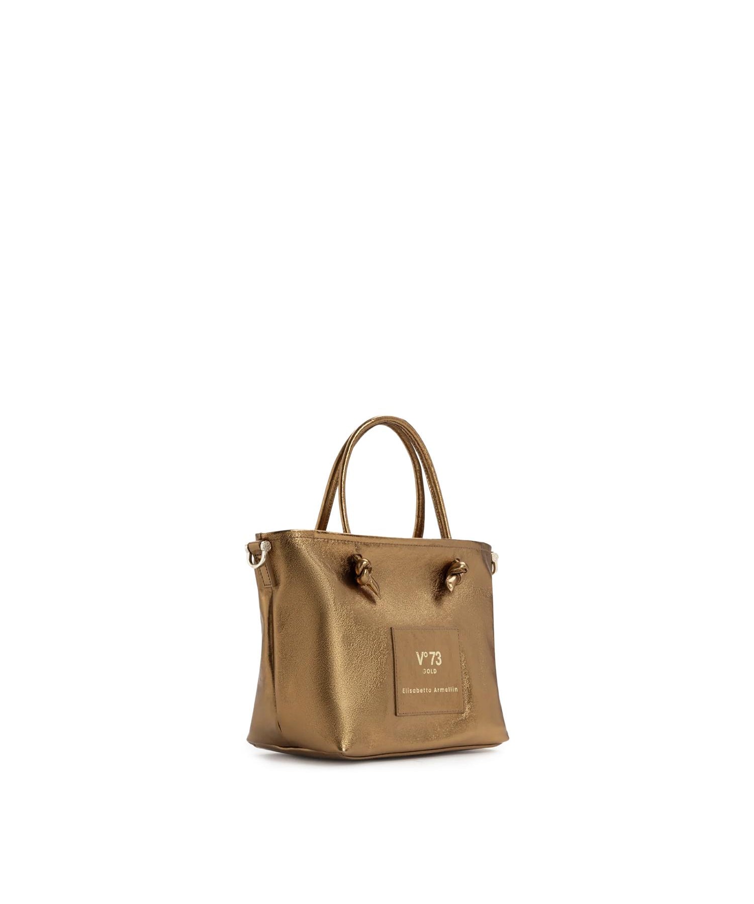 Mini bag in pelle con logo 73BP9VT02 LOLLI POPPOP BRONZE V° 73 