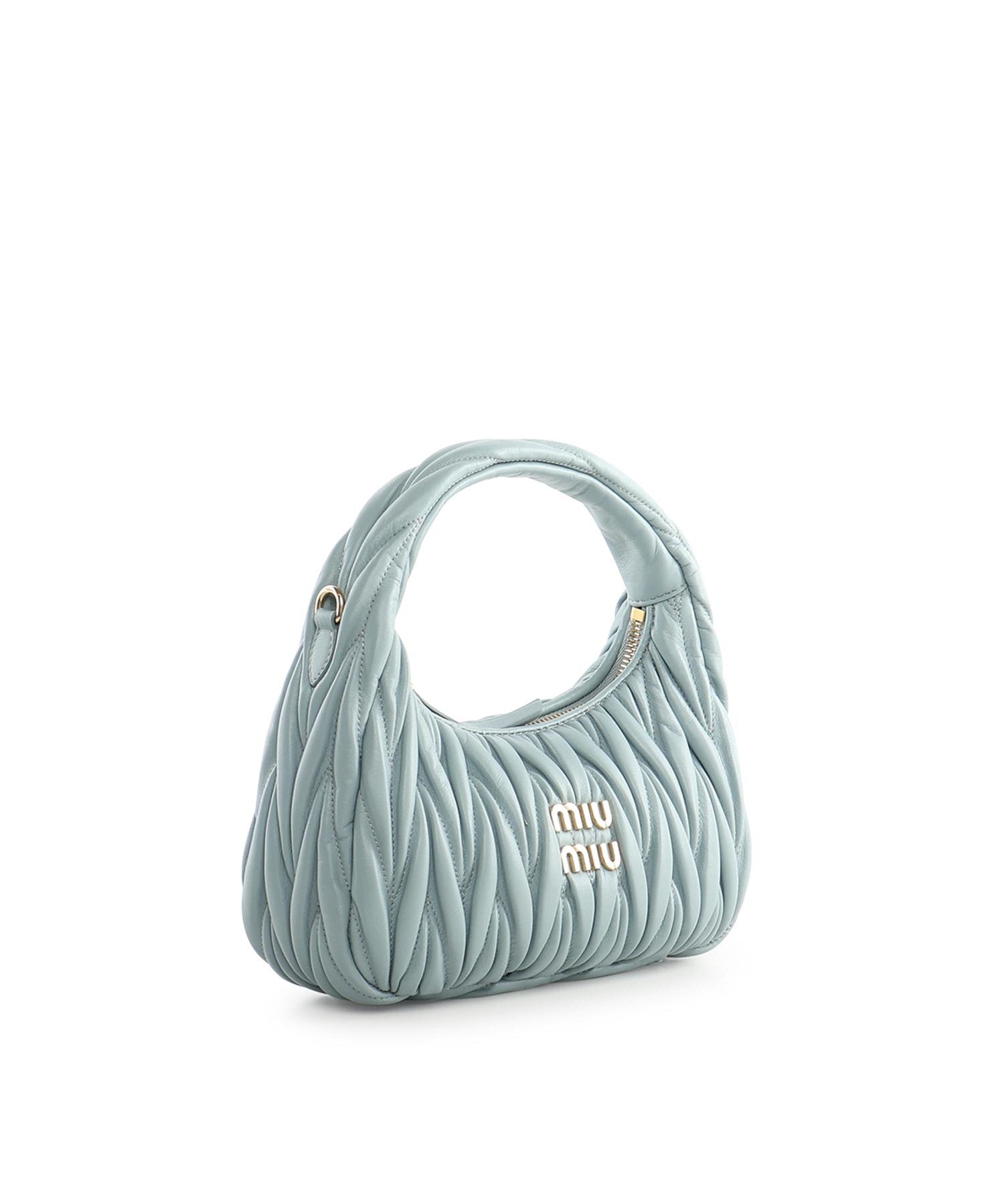 Borsa hobo Wander in nappa matelassé 5BC125 AN88F0035 MIU MIU 