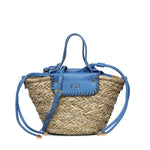 Mini bag Vanna con logo 73BS9N202 VANNABLUET/NATURALE V° 73 