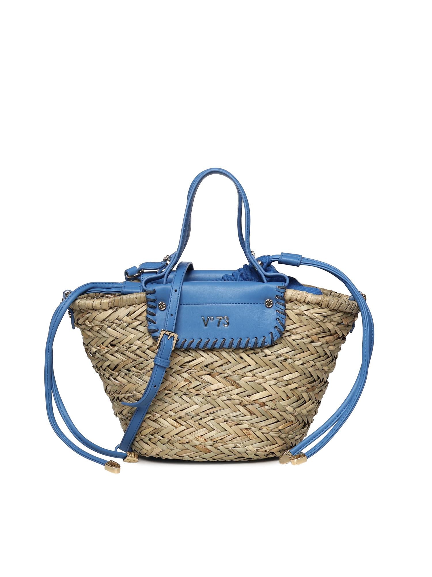 Mini bag Vanna con logo 73BS9N202 VANNABLUET/NATURALE V° 73 