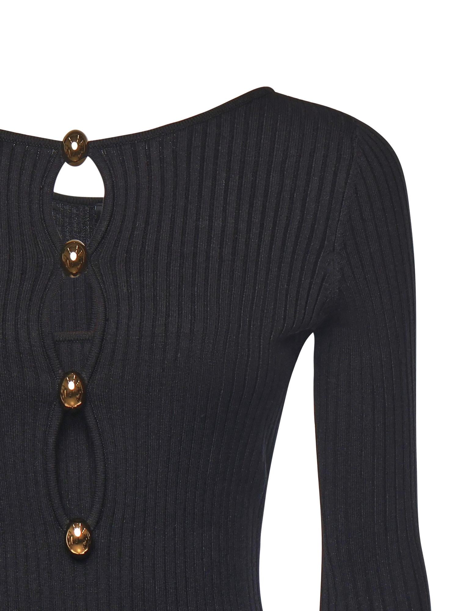 Vestito midi maglia a costine 5BGK55 5891ZJBLK MARCIANO BY GUESS 