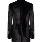 Blazer monopetto in velluto DJ863 VS0040D999 DONDUP 