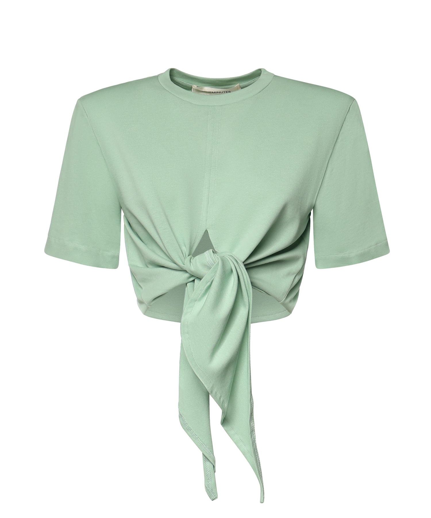 T-shirt cropped in cotone 26SSNTP-0002 MENTA NINEMINUTES 