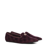 Mocassini Iris Winter con logo 73SC9FV01VEL IRIS WINTERBORDEAUX V° 73 