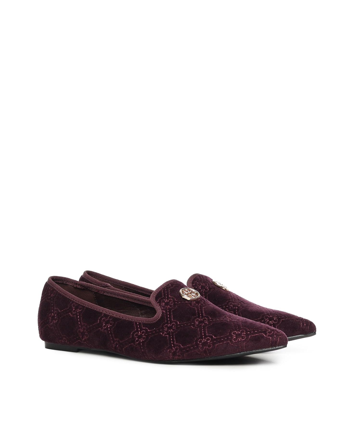 Mocassini Iris Winter con logo 73SC9FV01VEL IRIS WINTERBORDEAUX V° 73 