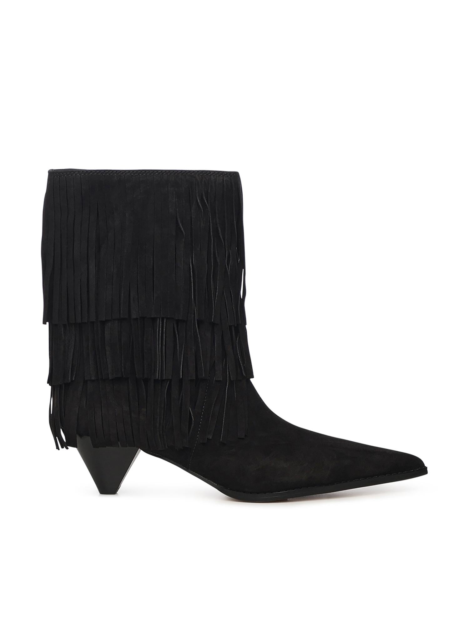 Stivale Jayla in pelle scamosciata con frange 40F5JYME5S 001 MICHAEL MICHAEL KORS 
