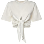 T-shirt cropped in cotone 26SSNTP-0002 BIANCO NINEMINUTES 