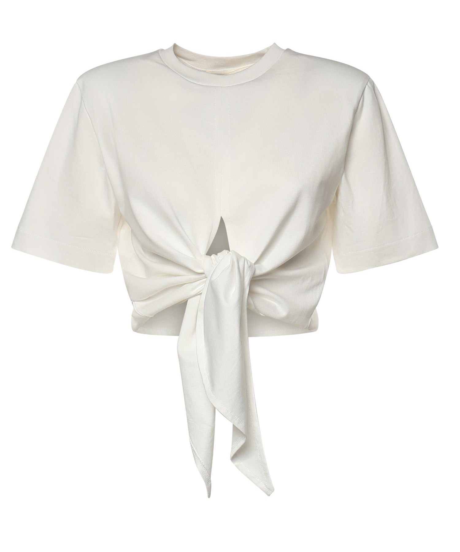 T-shirt cropped in cotone 26SSNTP-0002 BIANCO NINEMINUTES 