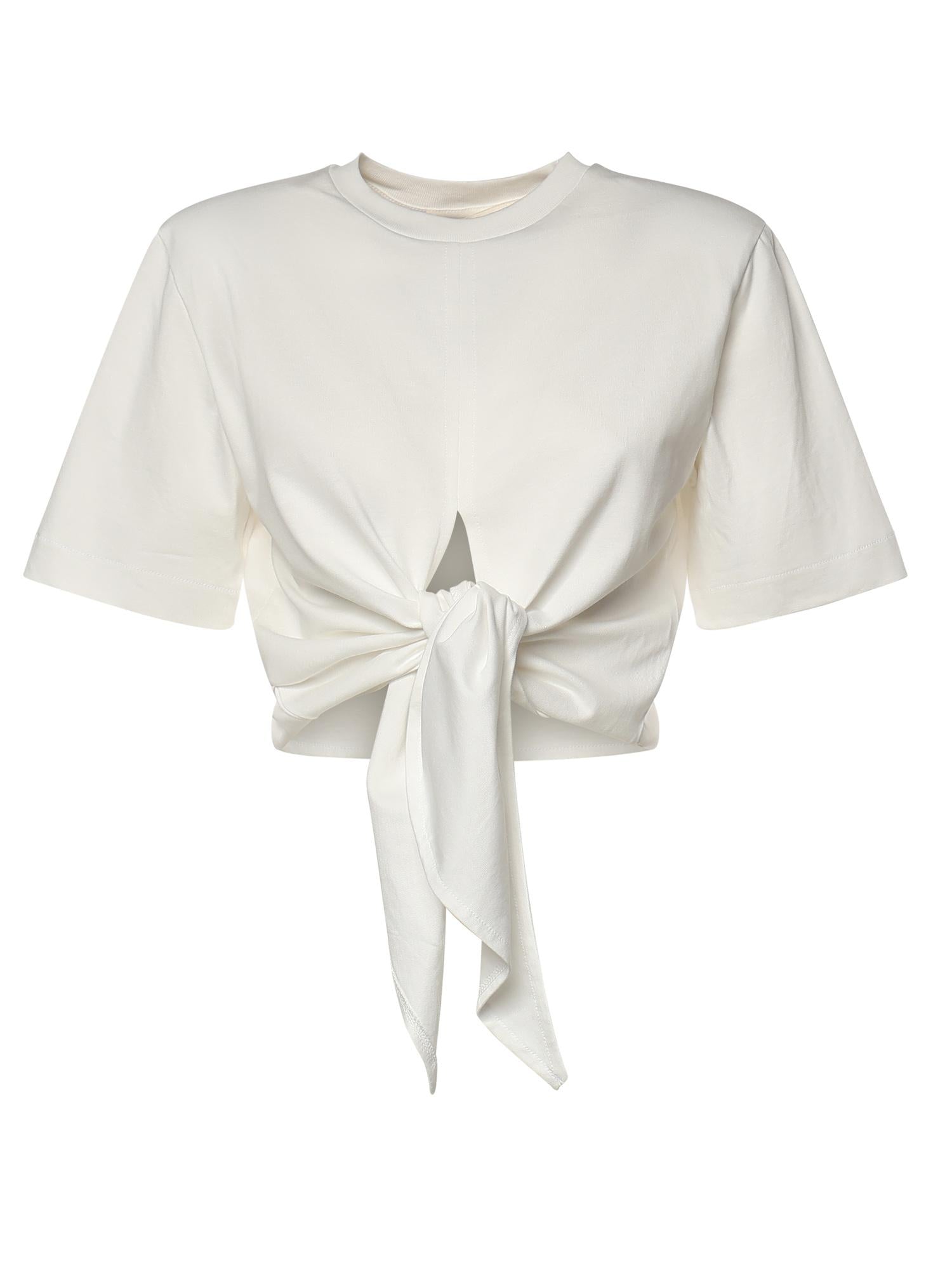 T-shirt cropped in cotone 26SSNTP-0002 BIANCO NINEMINUTES 