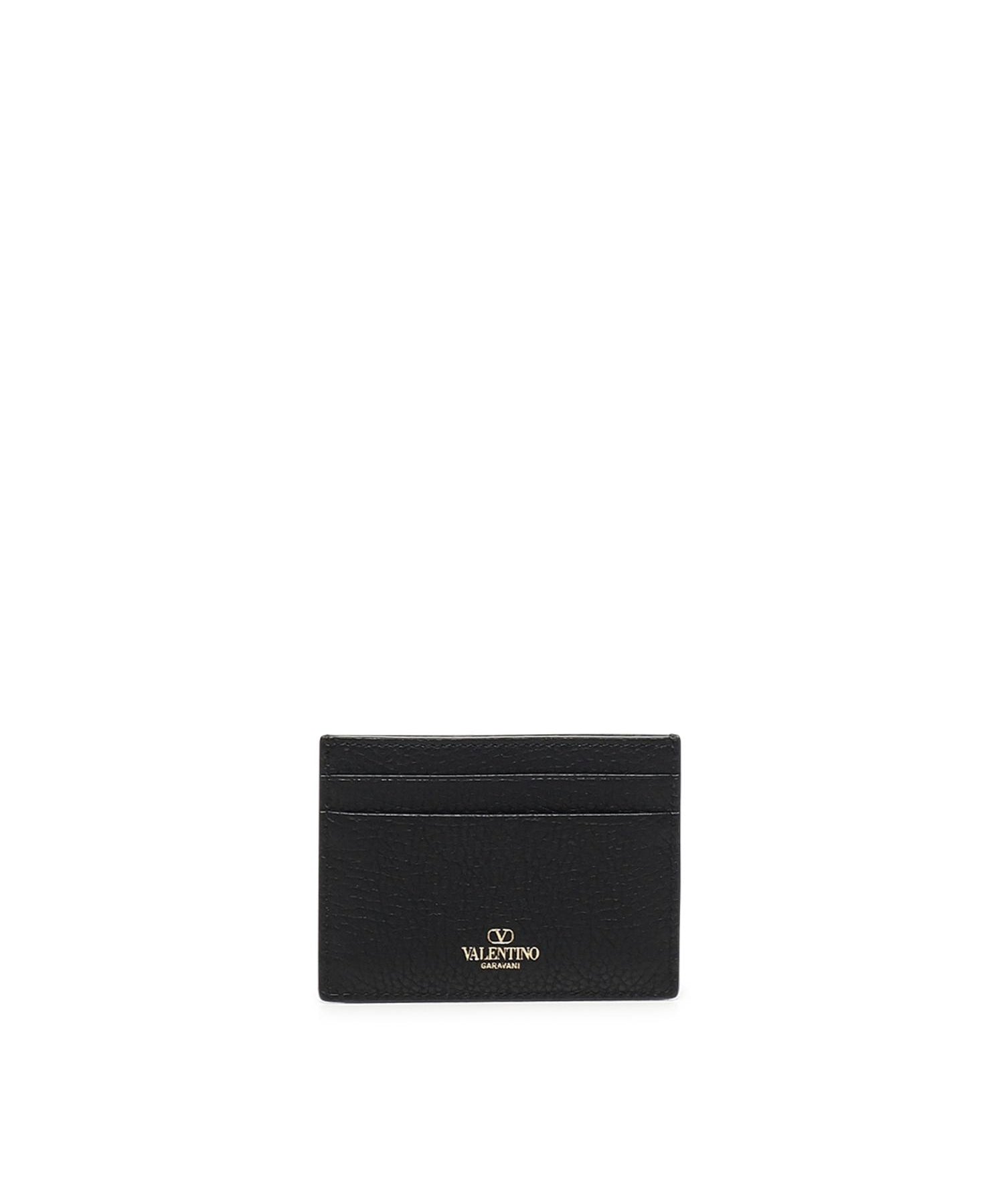 Portacarte Rockstud in pelle<BR/> 7W2P0486 VSH0NO VALENTINO GARAVANI 