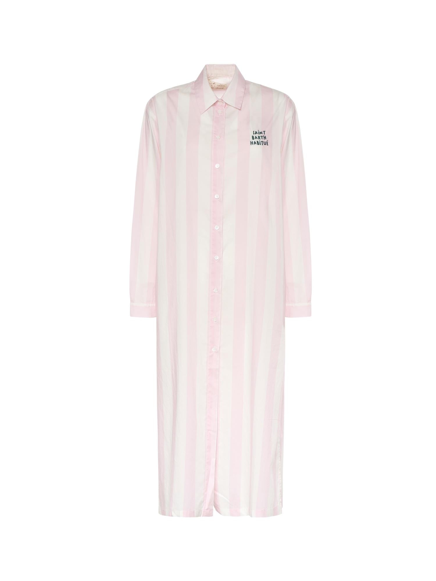 Abito chemisier in cotone a righe ADN0001 01389L MC2 SAINT BARTH 
