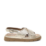 Sandalo flat Thea Tress A55379 PLATINO CARMENS 