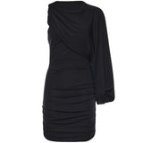 Mini abito Selene monospalla T190121A TJP073BLACK THE ANDAMANE 