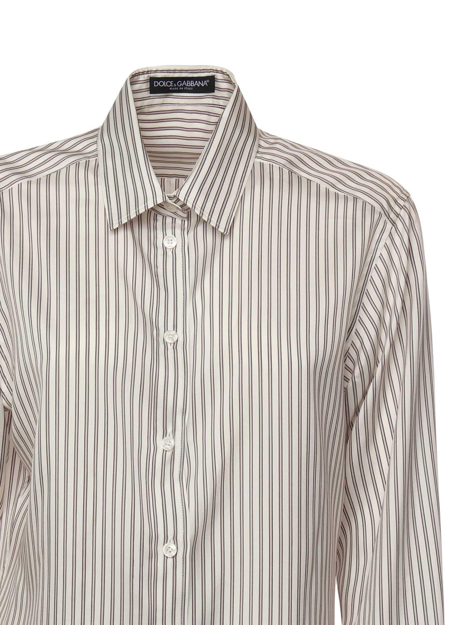 Camicia in seta stampa rigata F5K30T FB1BVS8051 DOLCE & GABBANA 