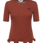 Maglia maniche corte in lana con logo<BR/> FS9750 AVFEF1T6K FENDI 