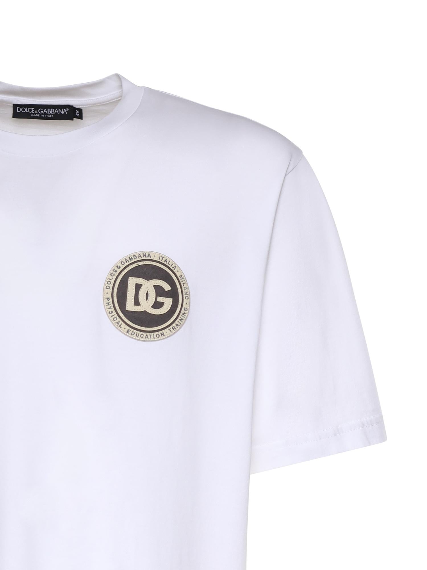 T-shirt in cotone con logo G8PN9Z G7PZFW0800 DOLCE & GABBANA 