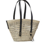 Borsa cesto Braid media in palma Iraca e pelle di vitello ASCPNIBX02 2165 LOEWE 