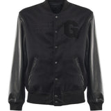 Bomber Varsity in nappa e tessuto VARSITY NAPPANERO GIULIANO GALIANO 