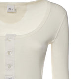 Camicia Henley in jersey di cotone CH26SJH29185 107 CHLOÉ 