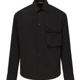 Camicia Wolf con tasca sul petto WOLF -NERO GIULIANO GALIANO 