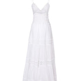 Abito maxi senza spalline in voile di misto cotone 201638 -WHITE CHARO RUIZ 