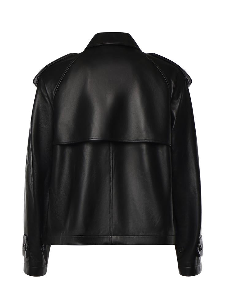 Trench Leadenham cropped in pelle 8129840 A1189 BURBERRY 