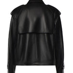 Trench Leadenham cropped in pelle 8129840 A1189 BURBERRY 