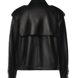 Trench Leadenham cropped in pelle 8129840 A1189 BURBERRY 