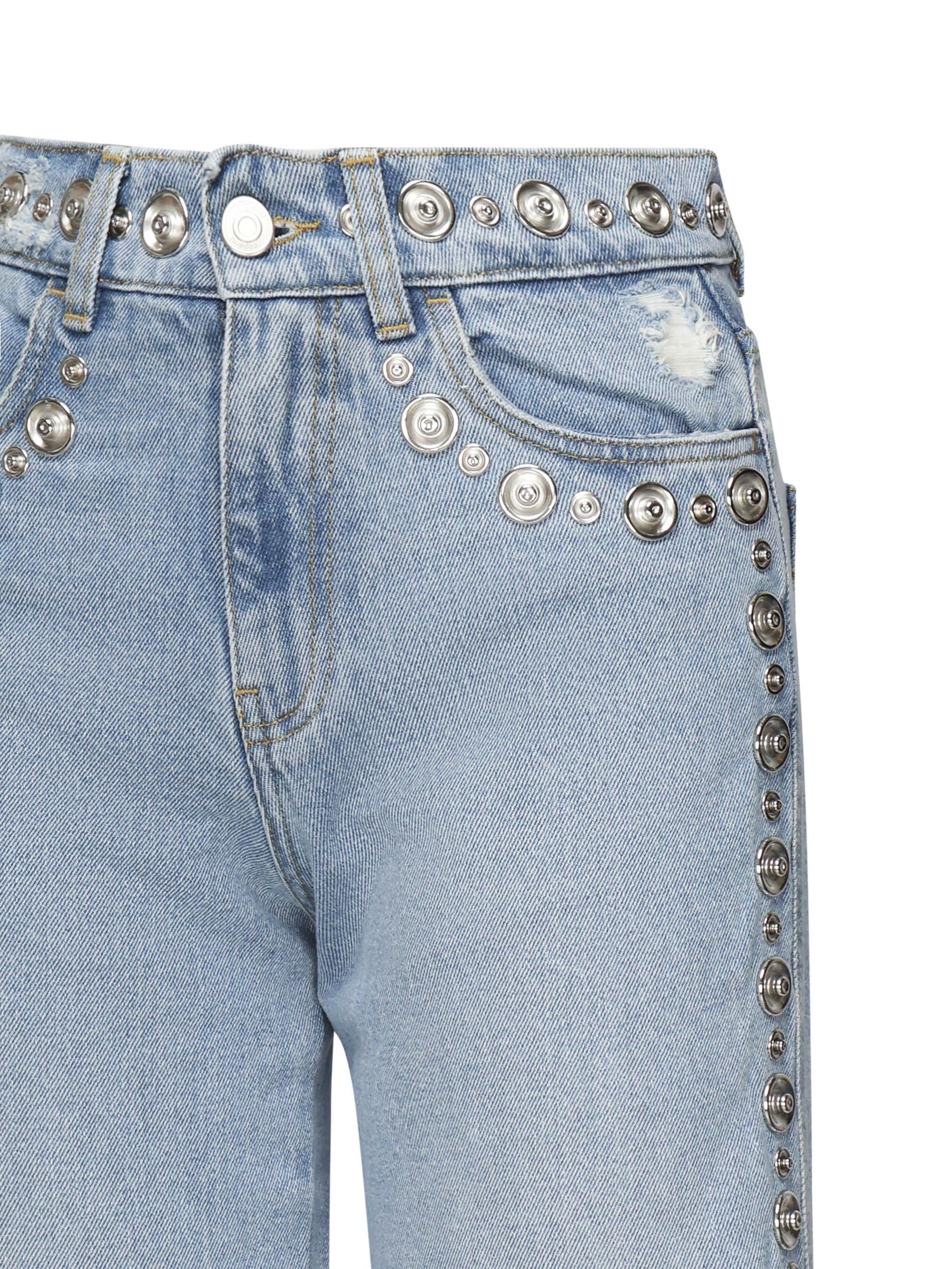 Jeans in denim di cotone con borchie COPP95STF2008 BLU COPERNI 