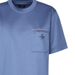 T-shirt in cotone con taschino con zip FY0936 ARYRF0GCT FENDI 