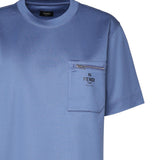 T-shirt in cotone con taschino con zip FY0936 ARYRF0GCT FENDI 