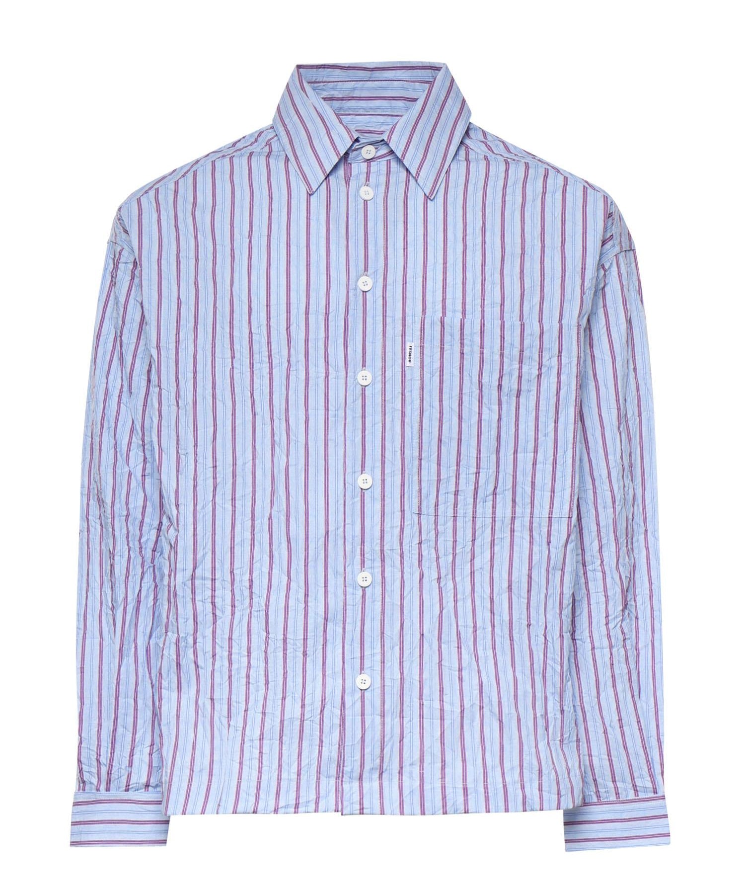 Camicia a righe con logo<BR/> SH005002 VU BONSAI 