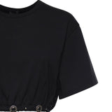 T-shirt cropped in jersey 106907 A3ARZ99 PINKO 